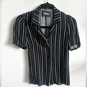 Reformation Striped Blouse